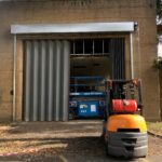 Roller shutter door by Able Cranes.