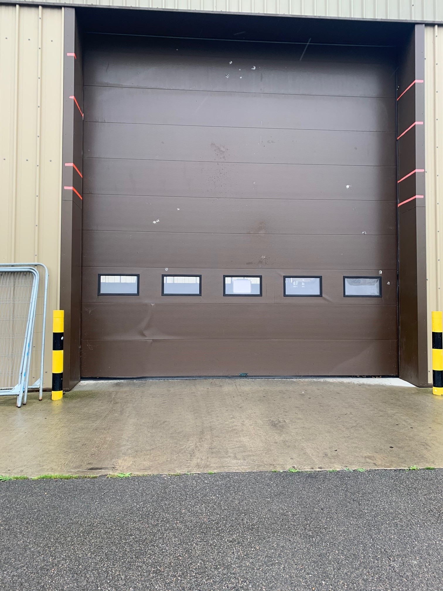 Shutter door improving business premises security.