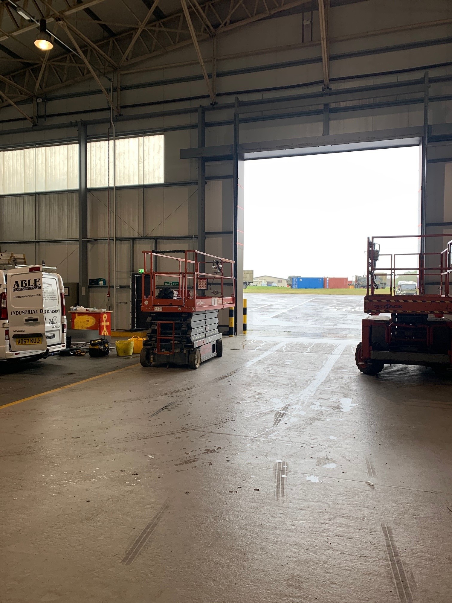 Preventative roller shutter maintenance by Able Cranes.