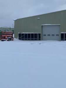 Roller Shutter Door by Able Cranes at Christmas.